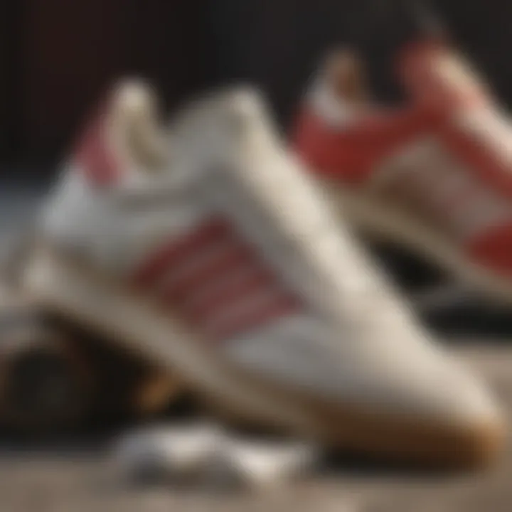 Close-up of the materials used in Adidas Busenitz Vintage