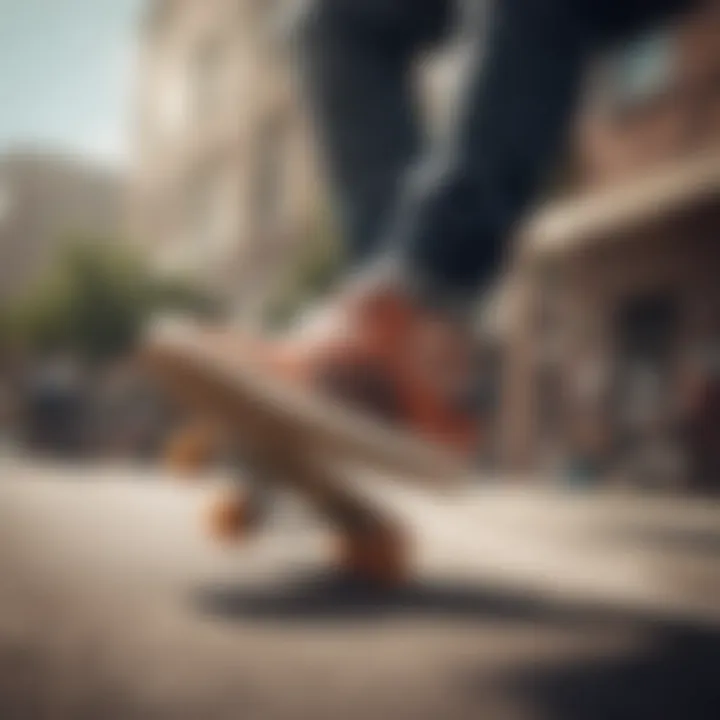 A skateboarder performing tricks while wearing Adidas Samba Gum Sole