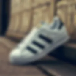 Adidas Superstar sneaker in classic white and black colorway