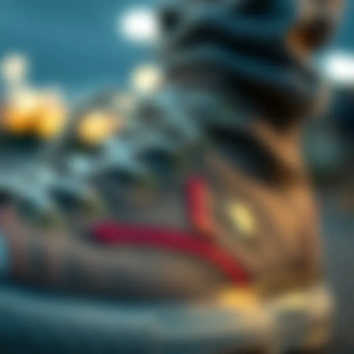 Close-up of All Star Shoe Features for Skaters Close-up of All Star shoe features for skaters