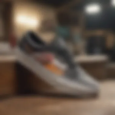 Detailed view of Vans shoe sole showcasing performance features