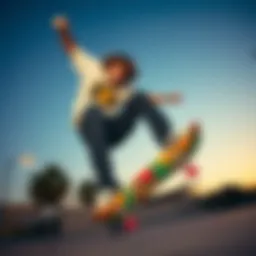 Bam Margera performing a daring skateboarding trick