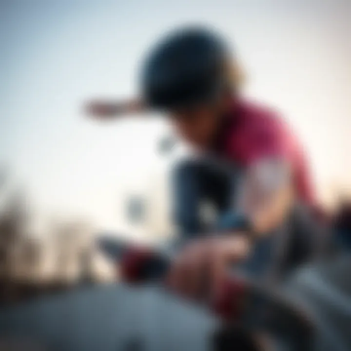 Importance of Proper Fit in Skateboarding Helmets Skateboarder wearing a properly fitted helmet while performing a trick