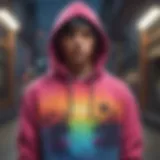 Stylish hoodie for teenagers showcasing vibrant colors and unique designs.