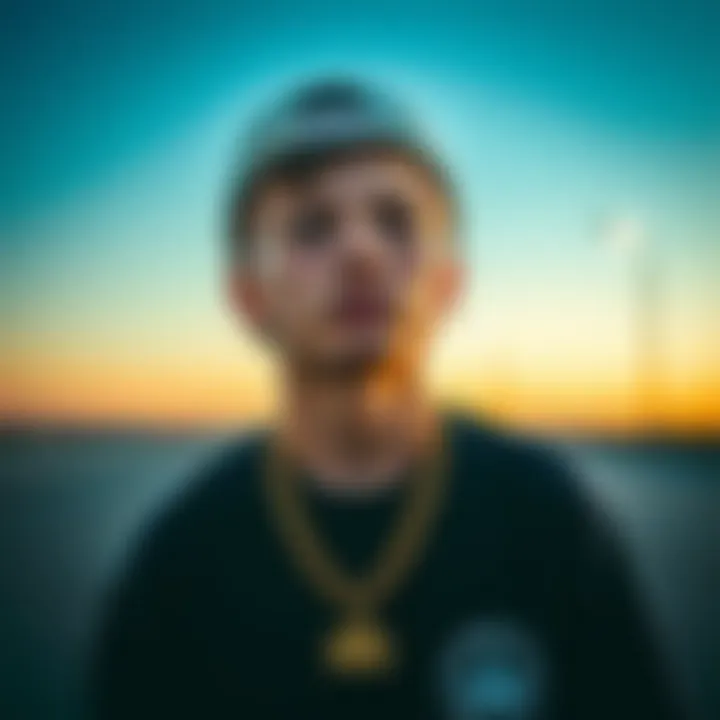 Skateboarder Sporting KingIce Necklace Young skateboarder wearing a KingIce necklace