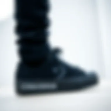 Sleek Design of the Converse Move Platform Close-up of the Converse Move Platform showcasing its sleek black design.