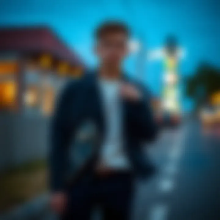 A stylish teenage boy showcasing a smart-casual outfit