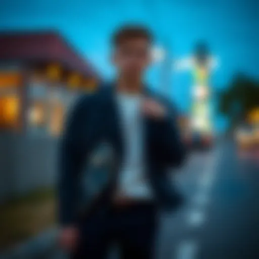 Smart-Casual Style A stylish teenage boy showcasing a smart-casual outfit