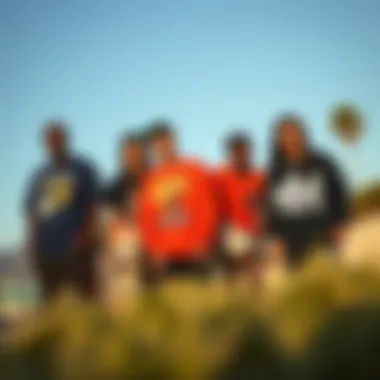 Group shot of influential riders representing Enjoi Skateboards