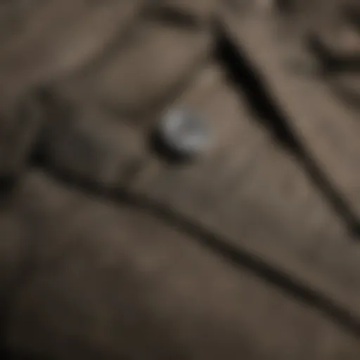 Close-up of Dickies cargo pants showcasing fabric texture and stitching