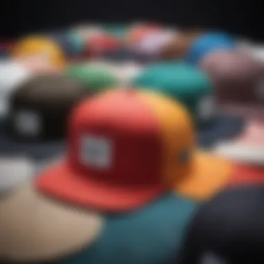 Color Palette of Herschel Snapback Hats Different color variations of Herschel Snapback Hats laid out