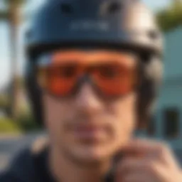 Close-up view of Oakley Prizm lenses showcasing clarity and color enhancement