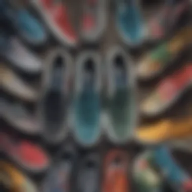 Collage of different colorways of Vans slip-ons emphasizing versatility