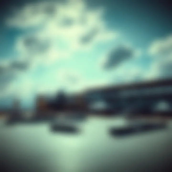 Popular Skateboarding Facility Panoramic view of a popular skateboarding facility