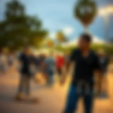 Skater Community Event Group of skaters enjoying a community event