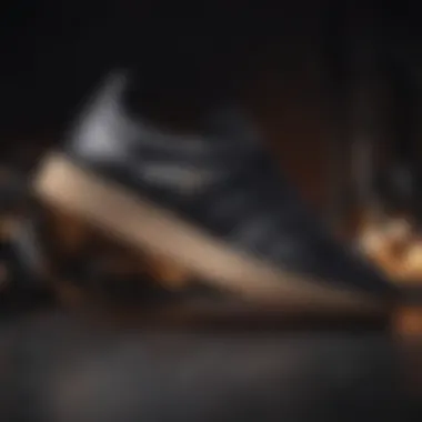 Close-up of Adidas Samba Black highlighting craftsmanship