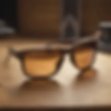 Stylish Oakley Holbrook sunglasses displayed on a wooden surface