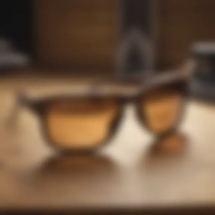 Stylish Oakley Holbrook sunglasses displayed on a wooden surface