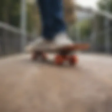 Close-up of a balance board showcasing its design and features