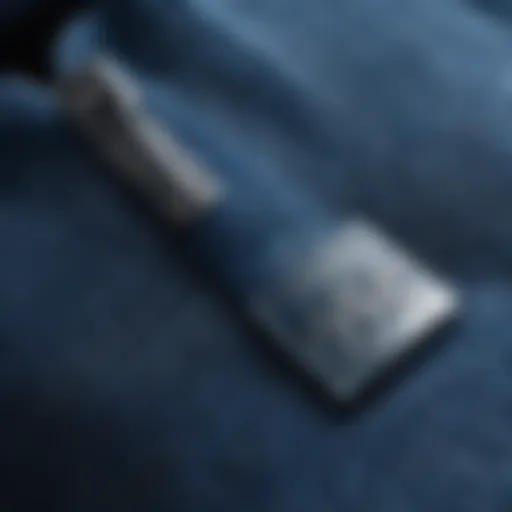 A close-up of the blue Nike zip-up showcasing its fabric texture.