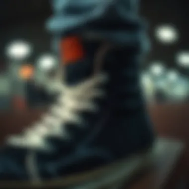 Close-up of high-top Vans showcasing innovative design features