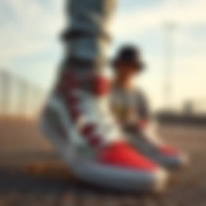 High-top Vans paired with various fashion styles