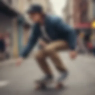 Skaters wearing the Imperial Motion hat in an urban skate environment.