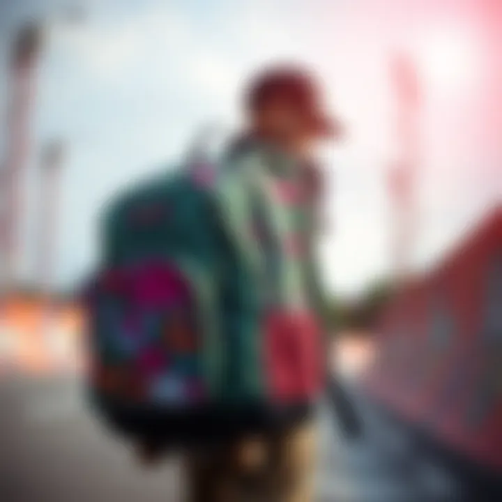 Stylish Jansport backpack design appealing to skateboard culture