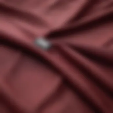 Close-up of the fabric texture of the Vans Burgundy Windbreaker