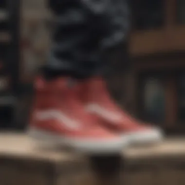 Vans UltraRange High Top displayed with various skateboarding gear