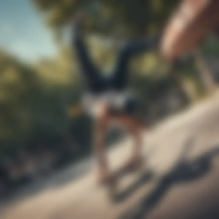 Dynamic skateboarder performing an aerial trick