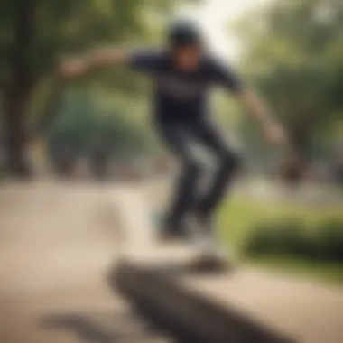 Skateboarding community enjoying a local park