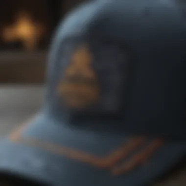 Close-up of unique design elements and embroidery on the Goorin Brothers Trucker Cap.