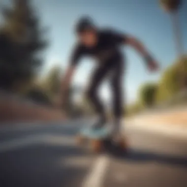 Skater enjoying a ride on a Retrospec longboard