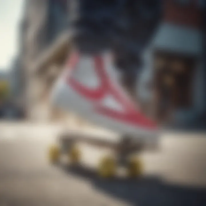 Nike Blazers being worn in a skateboarding environment.