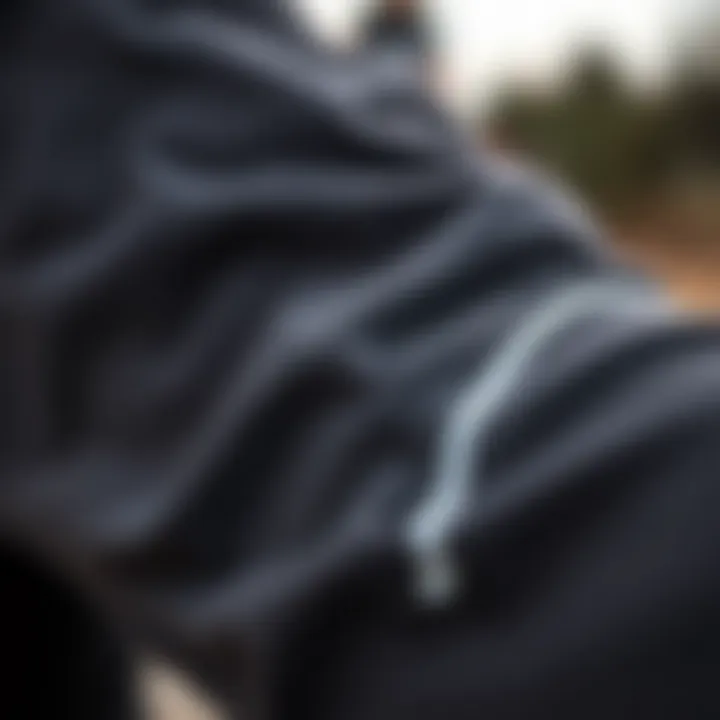 Detail of the taped seams on Nike Tech Fleece Jogger Pants