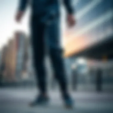 Nike Tech Fleece Taped Jogger Pants showcased in an urban setting