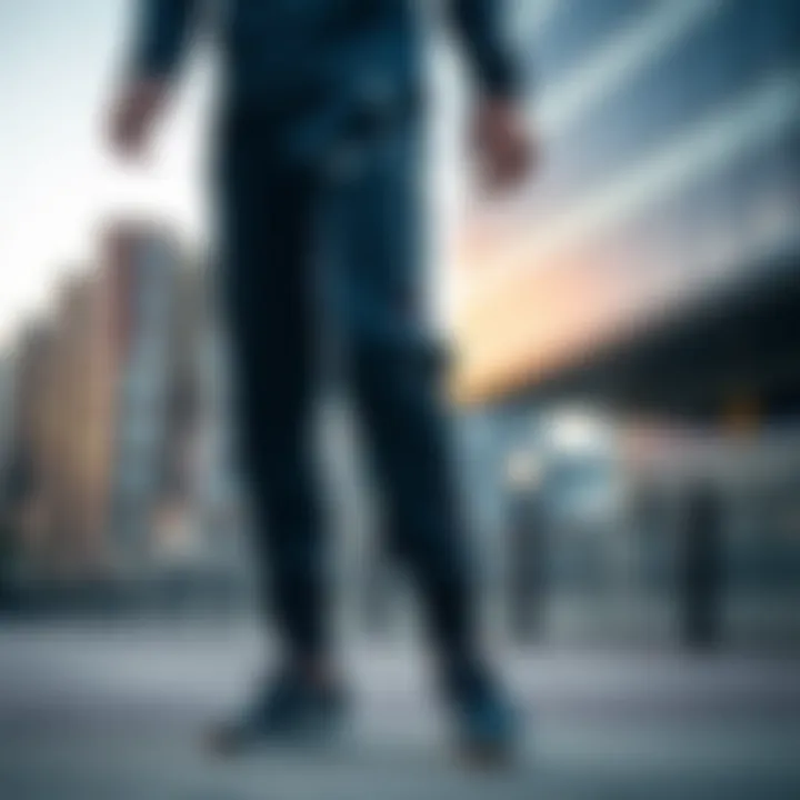 Nike Tech Fleece Taped Jogger Pants showcased in an urban setting