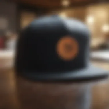 A close-up view of a Nixon snapback showcasing its unique design and quality materials.