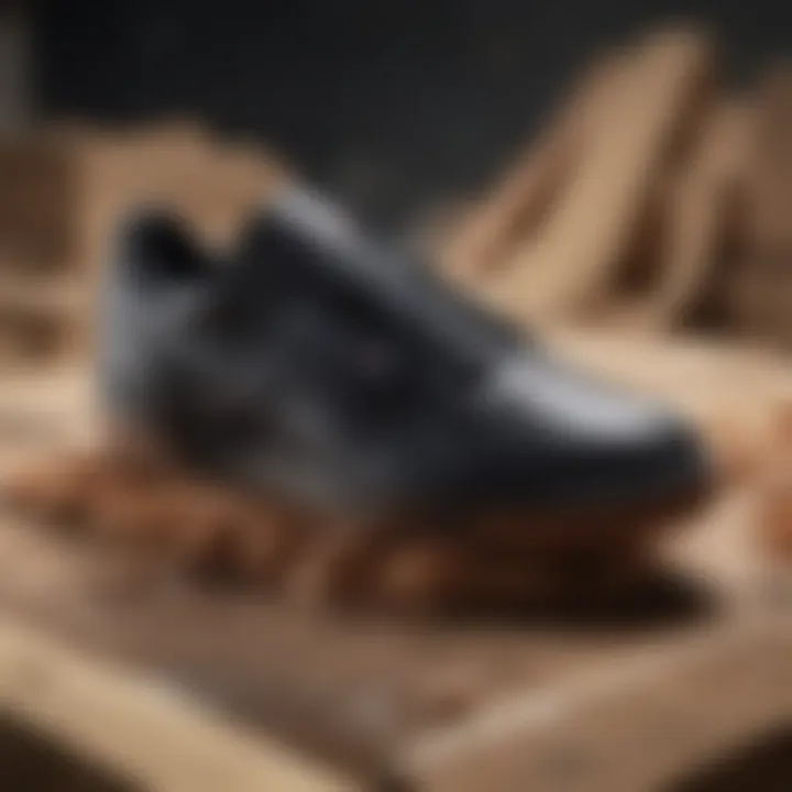 Materials used in the construction of Reebok Black Gum sneakers