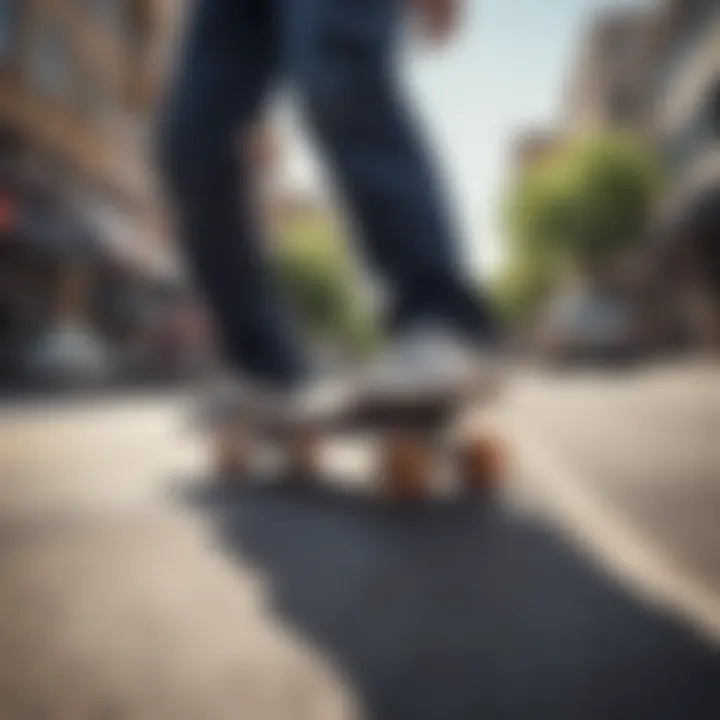 Sector Nine cruiser board in action, illustrating smooth riding on urban streets