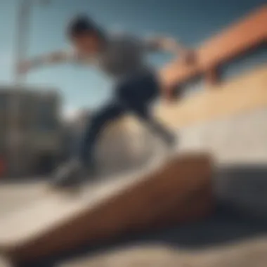 A skateboarder performing tricks while wearing Converse All Star high tops on a ramp.