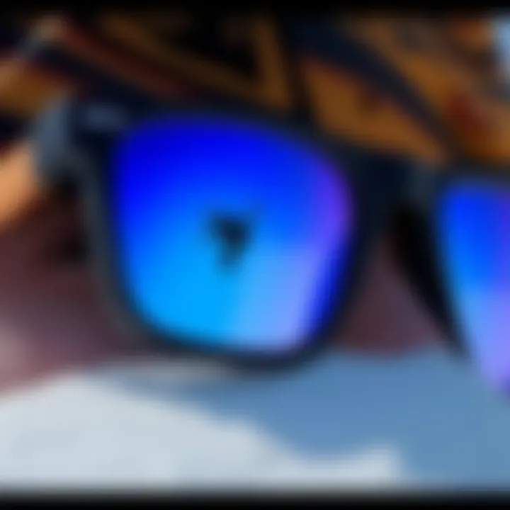 Close-up of polarized lens technology enhancing visual clarity in outdoor sports