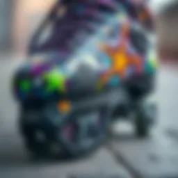 Detailed view of SureGrip Stardust skate design