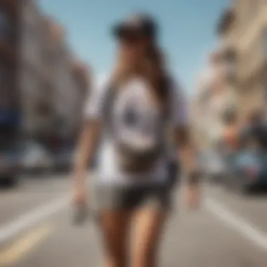 Fanny Pack in Skateboarding Culture Skateboarder with fanny pack in action