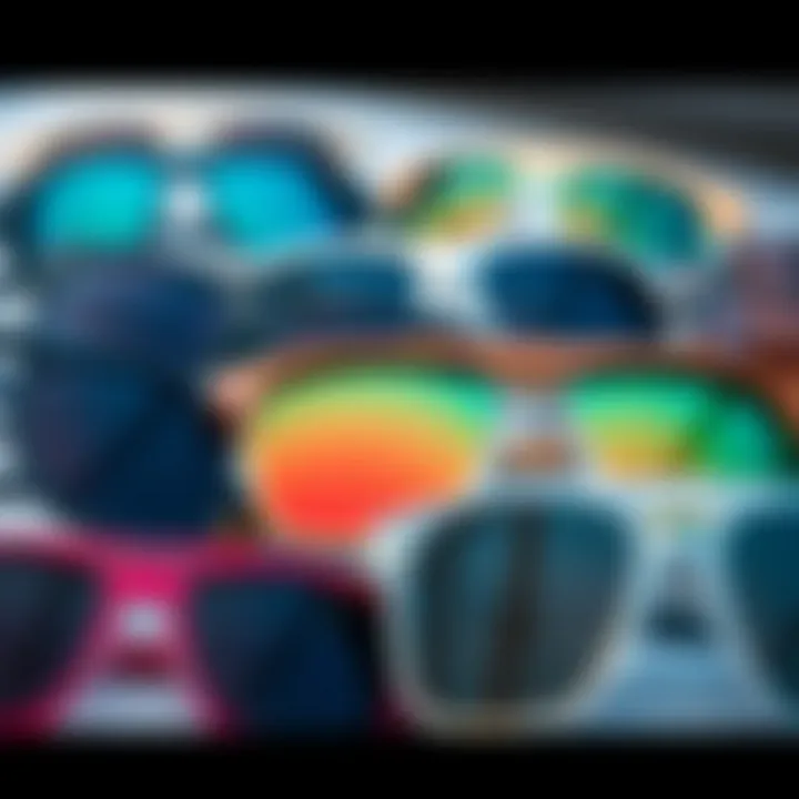 Diverse Styles of Straight Top Sunglasses Various styles of straight top sunglasses displayed together
