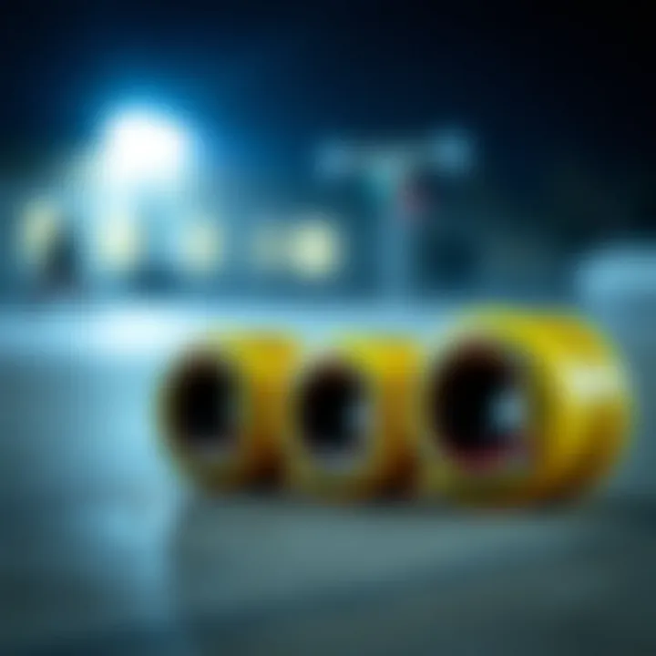 Size Comparison of Skateboard Wheels Comparison of 48mm skateboard wheels with larger and smaller sizes.