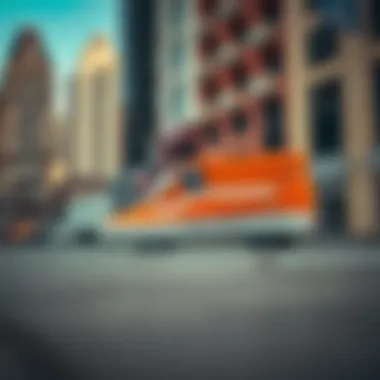 Artistic Orange Vans in Urban Environment Artistic representation of orange vans in urban settings