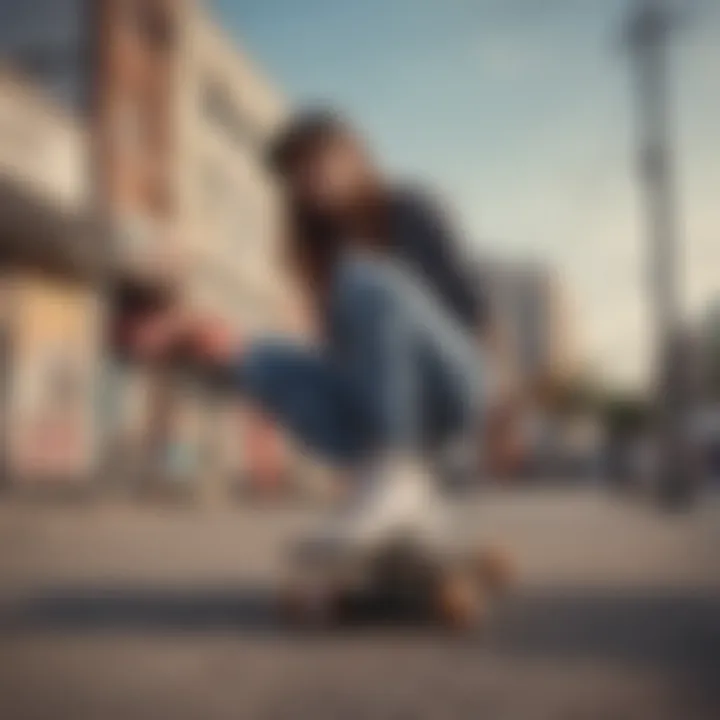 A group of skaters wearing Vans Lowland CC in an urban setting