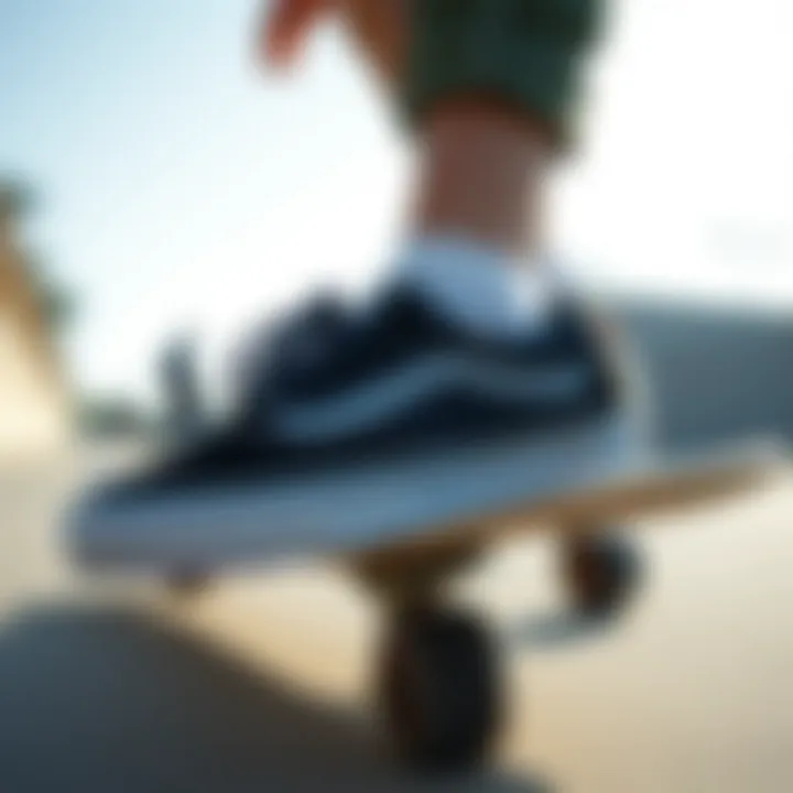 Outdoor setting with skateboarder wearing Vans MTE Low